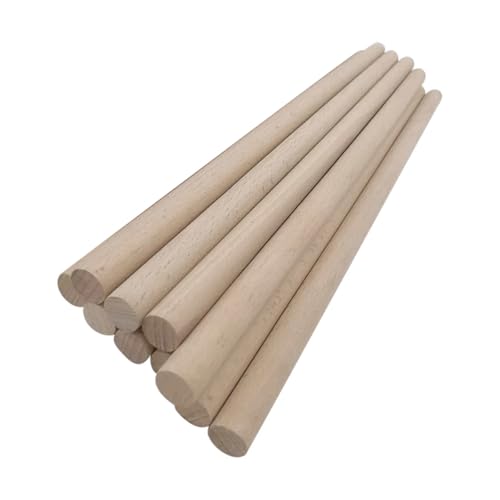 Balsa Holz Sticks, Holzstäbe 100 Stück 8mm x 30cm Buchenholz DIY Handwerk Holzbearbeitungswerkzeug Balsa Holz Sticks, Holzstäbe 100 Stück 8mm x 30cm Buchenholz DIY Handwerk Holzbearbeitungswerkzeug von HBALDTEDC