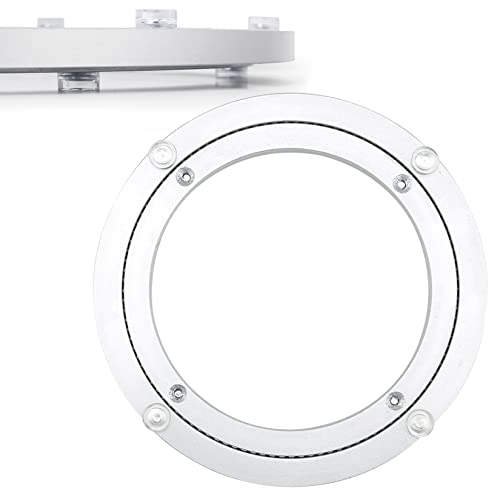 HBALDTEDC Drehtisch Lager Basis, Lazy Susan Drehteller-Basislager, Aluminiumlegierung, Silber, mehrere Größen(12Cm) von HBALDTEDC