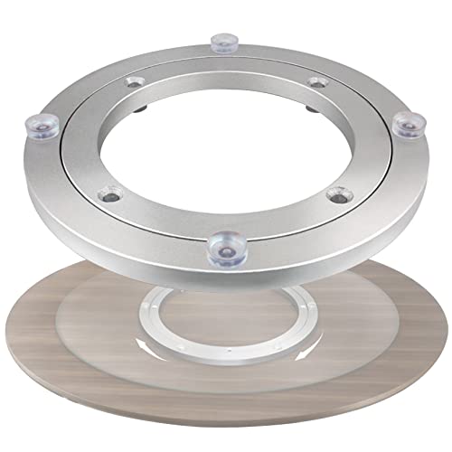 HBALDTEDC Drehtisch Lager Basis, Lazy Susan Drehteller mit Kugellager, Aluminiumlegierung, Silber, 12–100 cm(70 cm) von HBALDTEDC