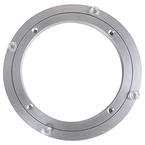 HBALDTEDC Drehtisch Lager Basis, Lazy Susan Drehtellerlager aus Aluminiumlegierung, Silber, 12–100 cm(120 Mm) von HBALDTEDC