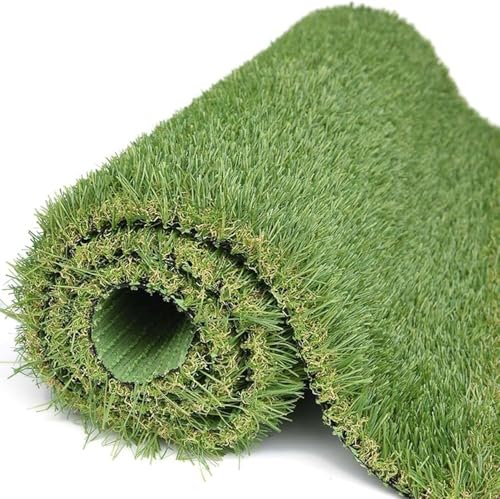 HBALDTEDC Kunstrasen Sieht aus wie EIN künstlicher Rasen， 3cm Florhöhe Haustier Kunstgras Matte Balkon Garten Gras for Garten Rasen Landschaft Terrassen(100x100cm) von HBALDTEDC