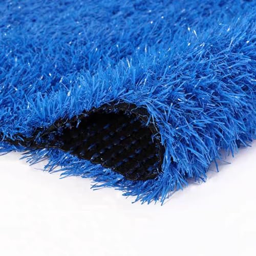 HBALDTEDC Kunstrasen Sieht aus wie EIN künstlicher Rasen， Blauer, leicht zu reinigender Kunstrasen for Haustiere, 2 cm Florhöhe for den Garten im Freien(79x79in) von HBALDTEDC