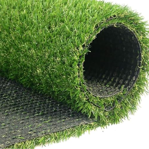 HBALDTEDC Kunstrasen Sieht aus wie EIN künstlicher Rasen， Kunstrasenrolle Gefälschte Grasfußmatte rutschfeste Haustier Hund Rasen Garten Grasmatte(2x14m) von HBALDTEDC