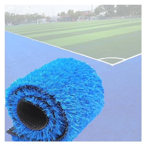 HBALDTEDC Kunstrasen Sieht aus wie EIN künstlicher Rasen， Matte Garten Rasen Teppich Blau Outdoor Turf Premium Qualität Kunstrasen(150x200cm) von HBALDTEDC