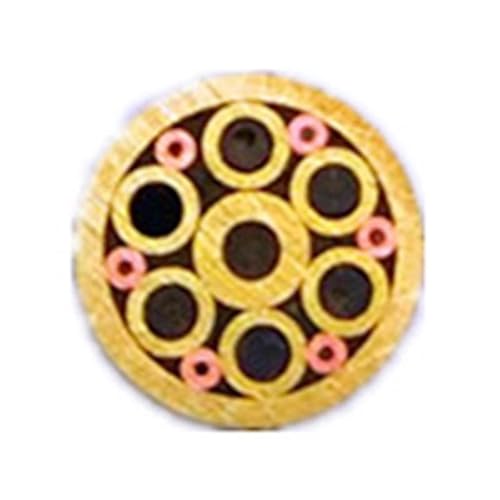 HBALDTEDC Mosaik-Stiftnieten für Messergriff, Mosaikstiftnieten for Messergriffe, Kupferlegierung, 6 mm x 90 mm von HBALDTEDC