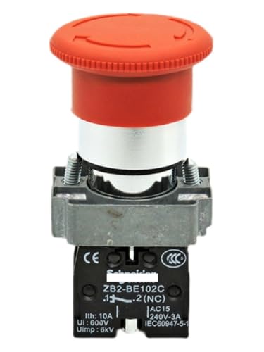 HBALDTEDC Not-Aus-Schalter, Schalter， Not-Aus-Schalter XB2BS542C Rot von HBALDTEDC
