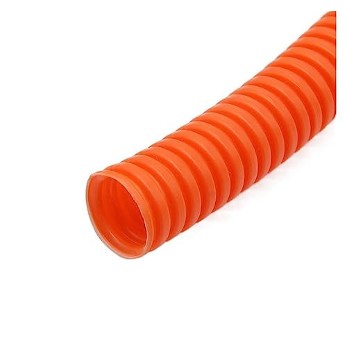 HBALDTEDC PVC-Stahldraht-Helix-Flexibles Schlauchrohr, 1/5/10M 7,5 mm - 34,5 mm PP-isolierter Wellrohr-Drahtschlauch(Orange,AD 21.2 X ID 17MM-1 Meter) von HBALDTEDC