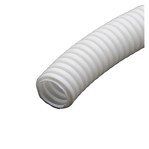 HBALDTEDC PVC-Stahldraht-Helix-Flexibles Schlauchrohr, 1/5/10M 7,5 mm - 34,5 mm PP-isolierter Wellrohr-Drahtschlauch(White,AD 7.5 X ID 5.5MM-1 Meter) von HBALDTEDC