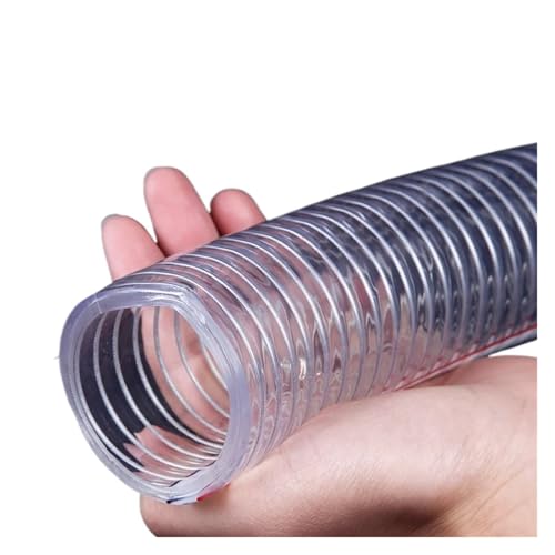 HBALDTEDC PVC-Stahldraht-Helix-Flexibles Schlauchrohr, 1M-5M PVC Transparent Stahldraht Schlauch Dicke Wasserpumpe Öl Rohr Vakuum Rohr(Id19mmxod25mm 3M) von HBALDTEDC