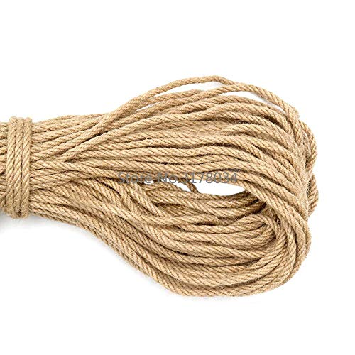HBALDTEDC Schnur String, Jute Seil Schnur Macrame String Khaki 6mm 20 Meter for DIY Handwerk Pet Kratzen HBALDTEDC Schnur String, Jute Seil Schnur Macrame String Khaki 6mm 20 Meter for DIY Handwerk Pet Kratzen von HBALDTEDC