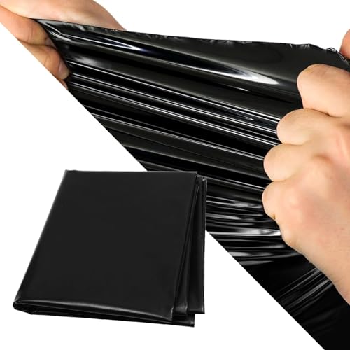 HBALDTEDC Teichfolien Membrane， 0,12 mm HDPE-Schwarz-Teichfolie for Wasserfälle, Ströme, Brunnen und Garten, mehrere Größen(10x10.0m(32.8x32.8ft)) von HBALDTEDC