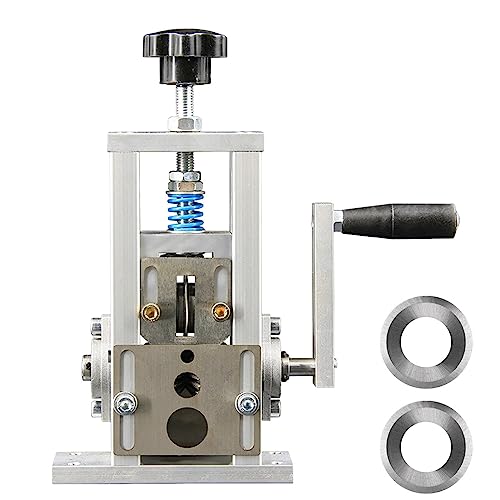HBALDTEDC Tragbare Abisoliermaschine, Manuelle Abisoliermaschine, 1–20 mm, Abisolierzange, Handkurbel oder Bohrmaschine, angetrieben for das Recycling von Kupferschrott(1*Wire Stripper+2*Blades) von HBALDTEDC