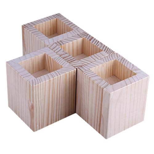 HBALDTEDC Wood Bed Desk Riser Möbel Lifter, Massivholzerhöhungen, robuste Möbelerhöhungen tragen bis zu 500 kg, Sofabeine aus Holz, Bettstützfüße, for Tisch, Couch, Stuhl(A 8.2cmIncrease Height 10cm) HBALDTEDC Wood Bed Desk Riser Möbel Lifter, Massivholzerhöhungen, robuste Möbelerhöhungen tragen bis zu 500 kg, Sofabeine aus Holz, Bettstützfüße, for Tisch, Couch, Stuhl(A 8.2cmIncrease Height 10cm) von HBALDTEDC