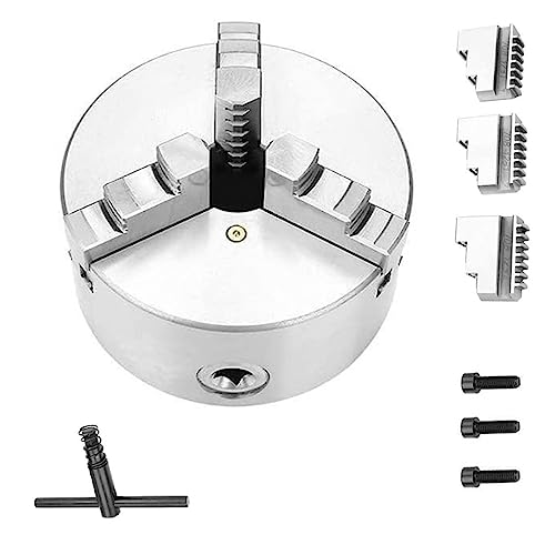 Holz-Drehfutter, 5 Zoll 3-Backen Selbstzentrierendes Spannfutter 1,18 Zoll Mittelloch for Drehen Bohren Fräsen Schleifen Holz-Drehfutter, 5 Zoll 3-Backen Selbstzentrierendes Spannfutter 1,18 Zoll Mittelloch for Drehen Bohren Fräsen Schleifen von HBALDTEDC