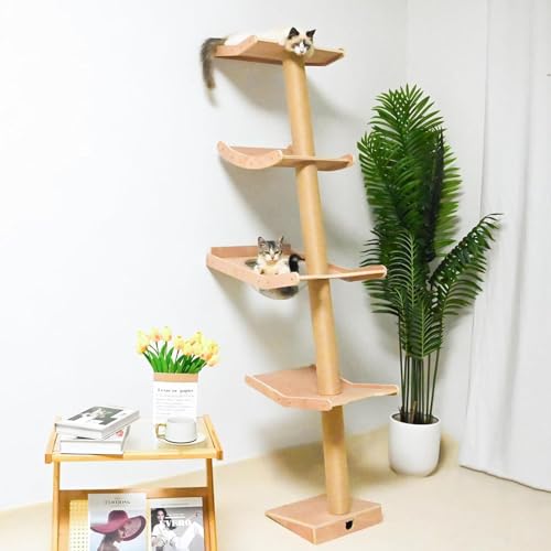 Katzenkratzbaum, Kratzbaum An der Wand montierter Kratzbaum, 70-Grad-Winkel, Holzkletterturm, Kratzbaum, Hängematte, Aktivitätsbrücke Katzenkratzbaum, Kratzbaum An der Wand montierter Kratzbaum, 70-Grad-Winkel, Holzkletterturm, Kratzbaum, Hängematte, Aktivitätsbrücke von HBALDTEDC