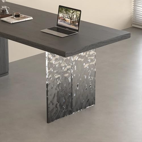 Möbelfüße aus Acryl， 70cm Höhe Acryl T Form Tischbeine Multicolor 40 50 60cm Breite(Black,60x70cm) von HBALDTEDC