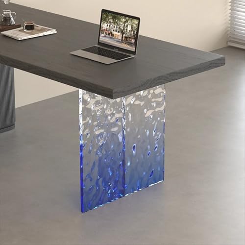 Möbelfüße aus Acryl， 70cm Höhe Acryl T Form Tischbeine Multicolor 40 50 60cm Breite(Blue,50x70cm) von HBALDTEDC