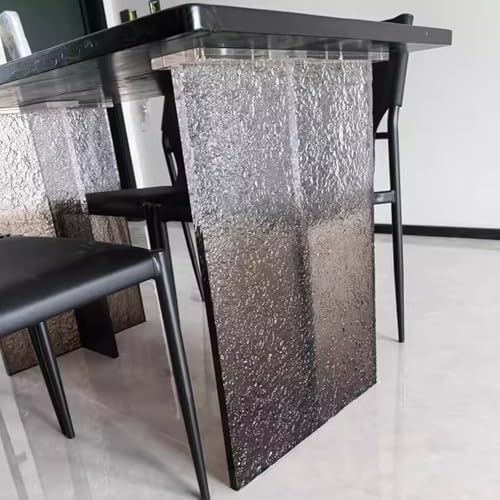 Möbelfüße aus Acryl， Acryl Tischbeine Farbverlauf Cracked Ice Schwarz Mehrere Größen(50x70cm) von HBALDTEDC