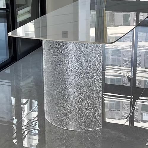 Möbelfüße aus Acryl， Acryl-Tischbeine in Eisriss-C-Form, transparent, mehrere Größen, 70 cm Höhe, 550 lb Tragkraft(40x70cm) von HBALDTEDC
