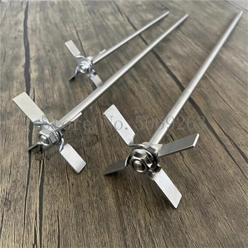 Overhead Rührstab Blender Sticks, 304 SS Overhead Rührer Vier-Blatt Rührwerk Mit Stange Mehrere Größen Pack Von 4(60x8x300mm) von HBALDTEDC