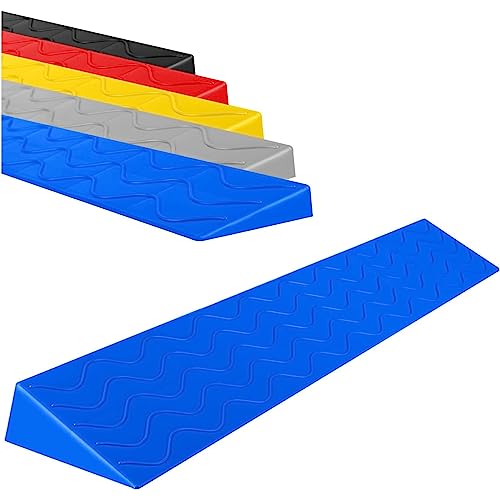 Rollstuhl-Rampe, Schwellenrampe Multicolor 1-10cm Anstieg for Rollstuhl-Roller Elektrofahrzeug Roboterstaubsauger(Blue,100x10x4cm) von HBALDTEDC