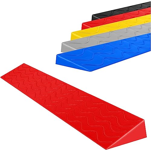 Rollstuhl-Rampe, Schwellenrampe Multicolor 1-10cm Anstieg for Rollstuhl-Roller Elektrofahrzeug Roboterstaubsauger(Red,100x7x1cm) von HBALDTEDC