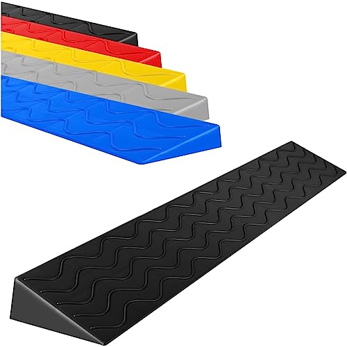 Rollstuhl-Rampe, Schwellenrampe Multicolor 1-10cm Anstieg for Rollstuhl-Roller Elektrofahrzeug Roboterstaubsauger(Svart,100x19.5x9cm) von HBALDTEDC