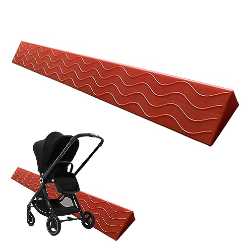Rollstuhl-Rampe, Schwellenrampe for Rollstuhl-Scooter-Kehrroboter, mehrfarbig, mehrere Größen(Red,100x12x5.5cm) von HBALDTEDC