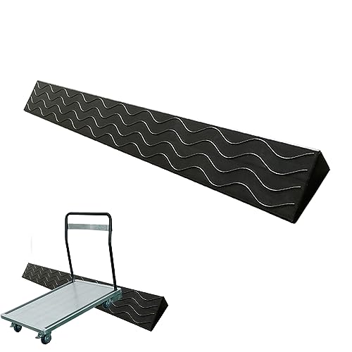 Rollstuhl-Rampe, Schwellenrampe for Rollstuhl-Scooter-Kehrroboter, mehrfarbig, mehrere Größen(Svart,100x13x6cm) von HBALDTEDC