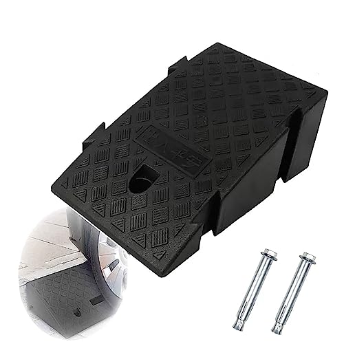 Rollstuhl-Rampe, Türschwellenrampe aus Gummi for Rollstuhl- und Scooter-Zugang, mehrfarbig, mehrere Größen(Svart,H:19Cm) von HBALDTEDC