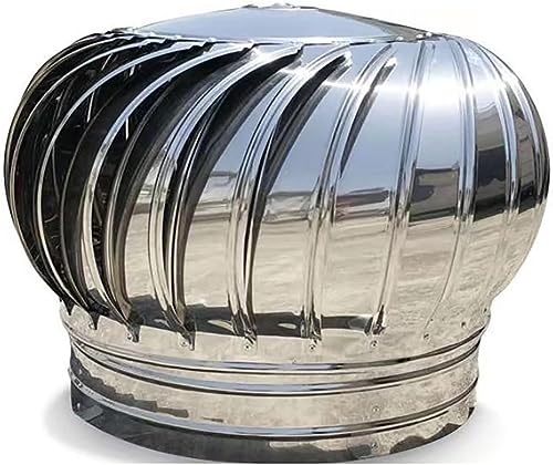 Schornstein Spinner Vent Cowl Cap, 304 Edelstahl Rotierenden Schornstein Haube Kappe Dach Turbine Ventilator Mehrere Größen(100mm/3.9in) von HBALDTEDC