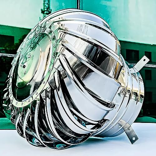 Schornstein Spinner Vent Cowl Cap, 304 Edelstahl Rotierenden Schornstein Haube Kappe Dach Turbine Ventilator Mehrere Größen(400mm(15.7inch)) von HBALDTEDC