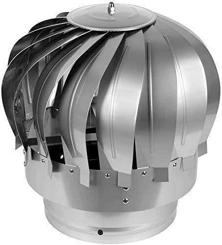 Schornstein Spinner Vent Cowl Cap, 304 Edelstahl Rotierenden Schornstein Topf Haube Kappe Dach Turbine Ventilator Mehrere Größen(200MM) von HBALDTEDC