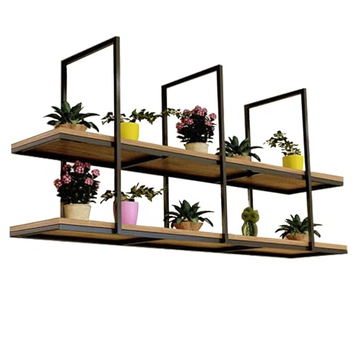 Schwebende Decke Weinglasregal Regal， Deckenhängende Pflanzendisplay-Lagerregale in mehreren Größen(120x30x80cm) von HBALDTEDC