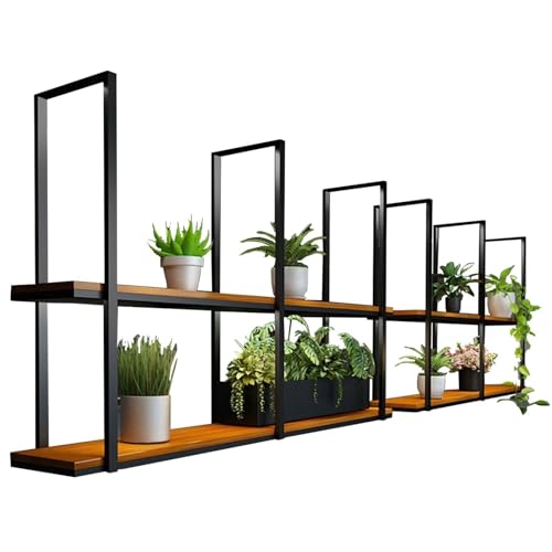 Schwebende Decke Weinglasregal Regal， Deckenregal, Weinregal, Töpfe, Pfannen, Organizer, Display, Blumenständer, 2-lagig, mehrere Größen(130x30x80cm) von HBALDTEDC