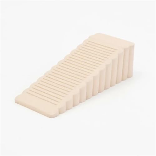 Türstopper-Keile, 1/6PCS Gummi Tür Stoppt Wiederverwendbare Keil Schock Absorbent Blöcke Möbel(Beige,6PCS) von HBALDTEDC