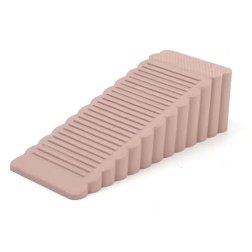 Türstopper-Keile, 1/6PCS Gummi Tür Stoppt Wiederverwendbare Keil Schock Absorbent Blöcke Möbel(Brown,4PCS) von HBALDTEDC