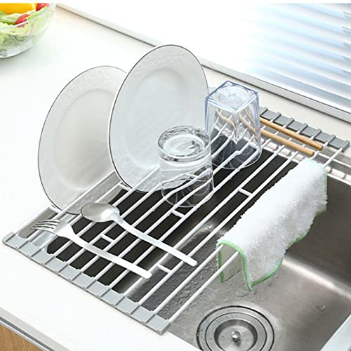 Über der Spüle Abtropfgestell, Über Waschbecken Roll Up Dish Drying Rack Obst und Gemüse Rinser Mehrere Größen(260 * 420mm) von HBALDTEDC