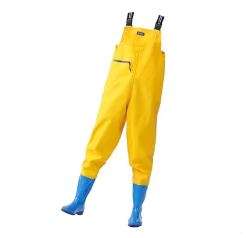 Wathosen zum Fischen, PVC-Wathose for Angeln und Jagen, mehrfarbig, US-Größen 4,5–6,5(Yellow,5) von HBALDTEDC