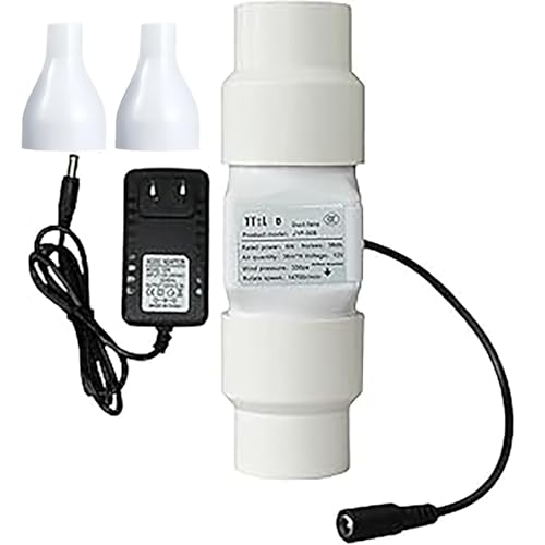 HBBursts 2 Zoll/50 Mm Inline-Kanalventilator, 6 W Mit Variablem Drehzahlregler, Geräuscharmer Lüftungskühlungs-Abluftventilator, For 3D-Drucker, Badezimmer, Küche(50-25mm,Power Cord) von HBBursts