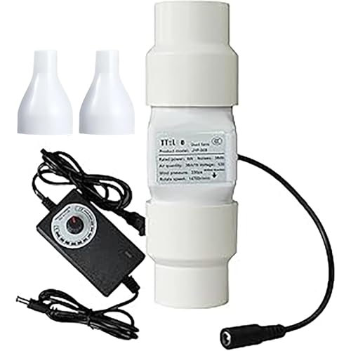 HBBursts 2 Zoll/50 Mm Inline-Kanalventilator, 6 W Mit Variablem Drehzahlregler, Geräuscharmer Lüftungskühlungs-Abluftventilator, For 3D-Drucker, Badezimmer, Küche(50-25mm,Speed governor) von HBBursts