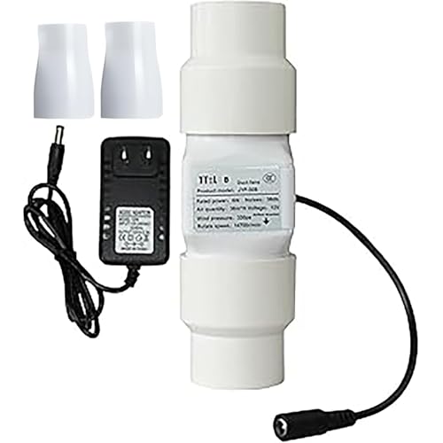 HBBursts 2 Zoll/50 Mm Inline-Kanalventilator, 6 W Mit Variablem Drehzahlregler, Geräuscharmer Lüftungskühlungs-Abluftventilator, For 3D-Drucker, Badezimmer, Küche(50-40mm,Power Cord) von HBBursts