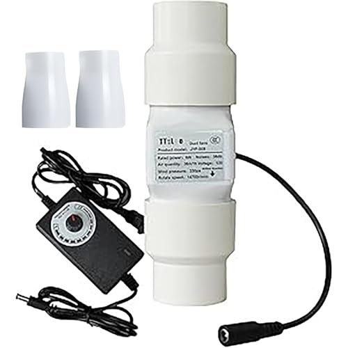 HBBursts 2 Zoll/50 Mm Inline-Kanalventilator, 6 W Mit Variablem Drehzahlregler, Geräuscharmer Lüftungskühlungs-Abluftventilator, For 3D-Drucker, Badezimmer, Küche(50-40mm,Speed governor) von HBBursts