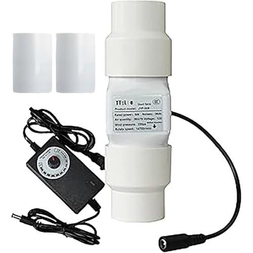 HBBursts 2 Zoll/50 Mm Inline-Kanalventilator, 6 W Mit Variablem Drehzahlregler, Geräuscharmer Lüftungskühlungs-Abluftventilator, For 3D-Drucker, Badezimmer, Küche(50-50mm,Speed governor) von HBBursts