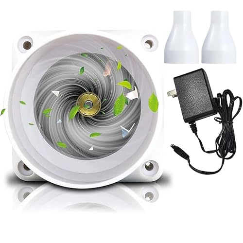 HBBursts 50 Mm 2 Zoll Kleiner Geräuscharmer Kanalventilator, 6 W 22 CFM Belüftung Abluft Mit Einstellbarer Geschwindigkeit For Keller Gewächshaus Dachboden(50-32mm,Power Cord) von HBBursts