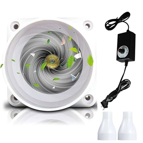 HBBursts 50 Mm 2 Zoll Kleiner Geräuscharmer Kanalventilator, 6 W 22 CFM Belüftung Abluft Mit Einstellbarer Geschwindigkeit For Keller Gewächshaus Dachboden(50-32mm,Speed governor) von HBBursts
