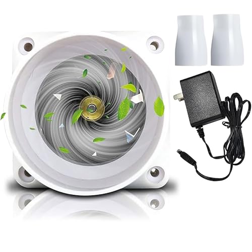 HBBursts 50 Mm 2 Zoll Kleiner Geräuscharmer Kanalventilator, 6 W 22 CFM Belüftung Abluft Mit Einstellbarer Geschwindigkeit For Keller Gewächshaus Dachboden(50-40mm,Power Cord) von HBBursts