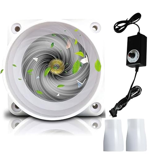 HBBursts 50 Mm 2 Zoll Kleiner Geräuscharmer Kanalventilator, 6 W 22 CFM Belüftung Abluft Mit Einstellbarer Geschwindigkeit For Keller Gewächshaus Dachboden(50-40mm,Speed governor) von HBBursts