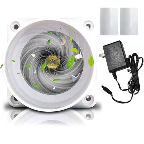 HBBursts 50 Mm 2 Zoll Kleiner Geräuscharmer Kanalventilator, 6 W 22 CFM Belüftung Abluft Mit Einstellbarer Geschwindigkeit For Keller Gewächshaus Dachboden(50-50mm,Power Cord) von HBBursts