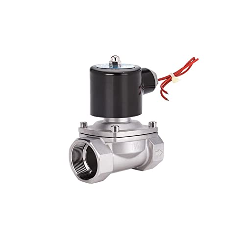 1-1/2 Zoll elektronisches Magnetventil, 220 Edelstahl, normalerweise geschlossen, 220 V, 12 V, 24 V, 110 V, Magnetventil(Npt-230vac-viton-seal) von HBDCRJGE